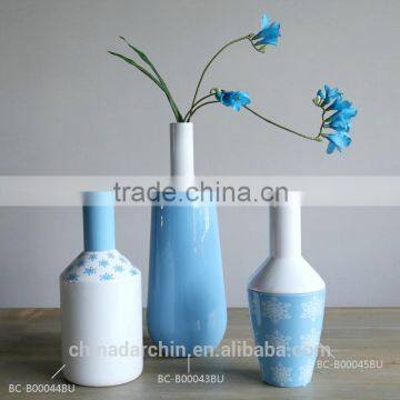 New arrival glazed ceramic flower vases home decor                        
                                                Quality Choice