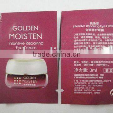 lamination plastic sachet for 3ml eye cream