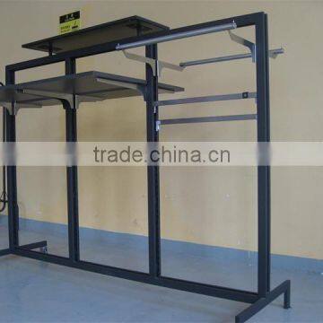 Freestanding metal display rack for clothing display,metal display shelf