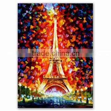 Modern Textured Heavy Knife Oil Paintings Paris Street Scenes