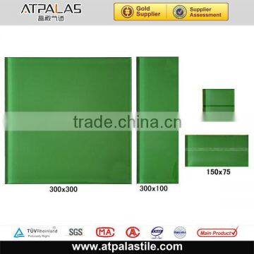 thickness 8mm green spa wall glass tile 12x12