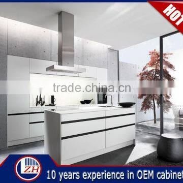 Waterproof White UV High Gloss Whole Kitchen Cabinet Set