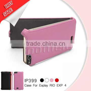 Luxury flip leather mobile phone case for Explay RIO EXP 4