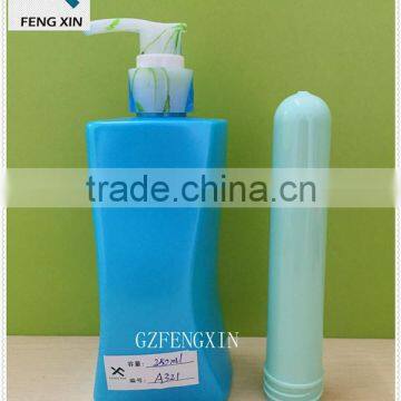 Personal care use plastic shampoo bottle with lotion pump