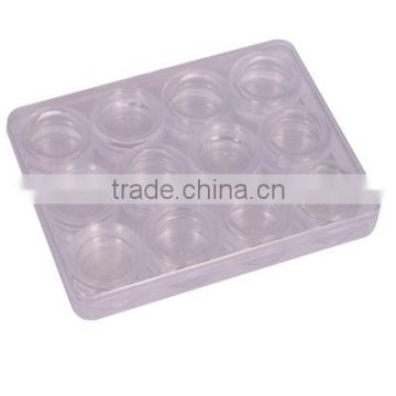 12pcs 10g nail bottle pot box case set for nail art