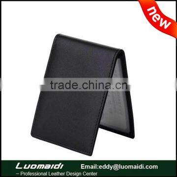 high quality genuine cowhide leather ID card holder, bifold driving license card holder