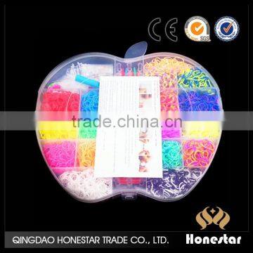 3500 Pcs Loom Band Sets Apple Plastic Box Loom Kit for Children photo-2