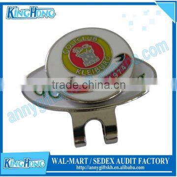 Ball marker type golf ball marker metal magnetic hat clip