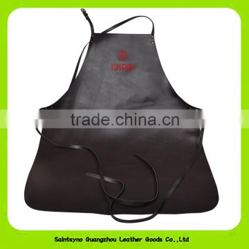 China wholesale waterproof waiter leather kitchen cooking apron 004