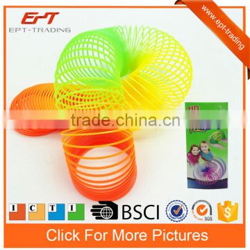 6.5cm promotiontoys rainbow ring spring slinky toys