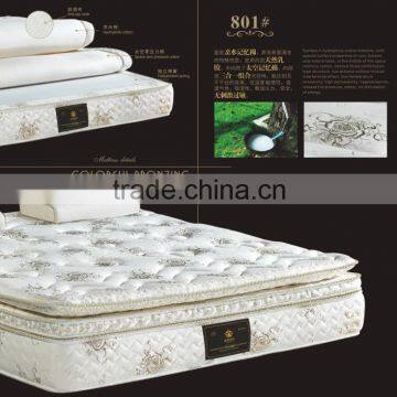 2015 New Design natural coconut fiber latex mattress 801