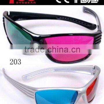 plastic 3D Glasses cheap plastic 3D glasses red lens sunglasses