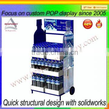 POP free standing 5 gallon water bottle display stand