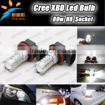 Super Bright 80W H8 C REE XBD LED Car Light Fog Light Lamp Bulb