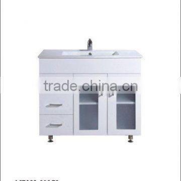 MDF bathroom cabinet with glass door