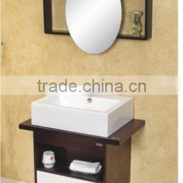 xuancheng classical export cheap wooden wall hung vanity unit bathroom cabinet