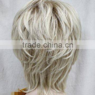 Natural Style Blonde Mixed Short Women Ladies Daily Wig N515 photo-4