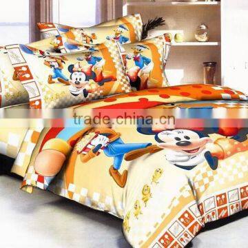 kids cartoon bedding set of 100% polyester fabric