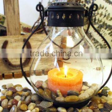 smooth nature stone for candle holder