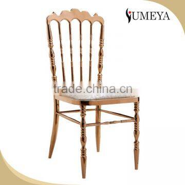 2016 hot sale hotel chair aluminum leather seat wholesale wedding chairs for sale