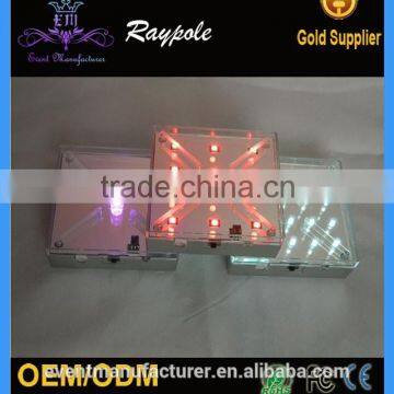 Battery Operated Single Color 4 Inch Square LED Under Vase Light Base for Sale photo-6