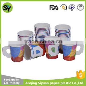 Cheap Price Made In China Customized Logo Print Paper Cups Disposable With Handle