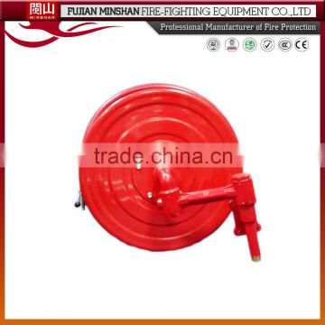 Red indoor stationary type hose reel for firefighting