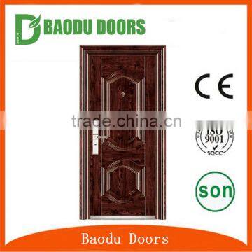 Baodu brand cheap steel door used metal exterior security steel door