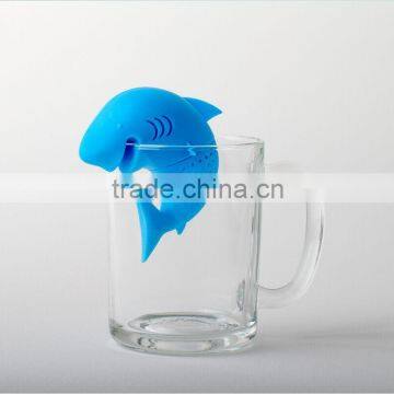 Hot sell shark shape silicone tea infuser silicone Strainer Filter