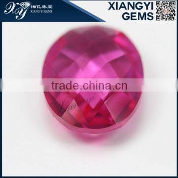 chinese precious stone checkerboard cut gemstone red ruby price