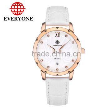 Luxury simple design white diamante origin custom quartz waterproof lady's watch