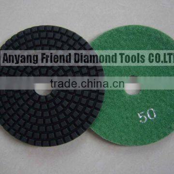 4" polishing pad for wet and dry use , processing hard stone