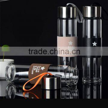 Durable Unique Empty Water Bottles High-grade Borosilicate Glass Water Bottle