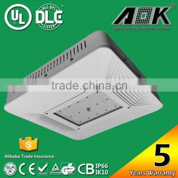 UL DLC CE RoHS SAA 130lm/W Super Slim Motion Sensor Petrol Gas Service Station 150W LED Canopy Light photo-3