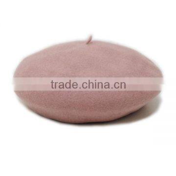 2015 Soft light lady fashion hats wool beret cap with lining