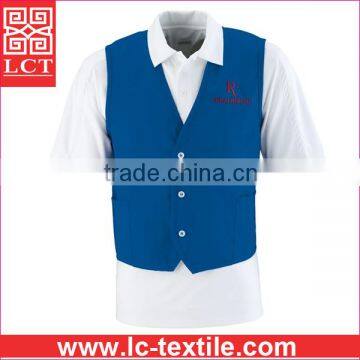 Wholesale Dust Free 65% Polyester/35% Cotton Twill Fabric Durable Work Vest With Custom Embroidery(LCTU0003) photo-6