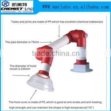 Ceiling Mounted Welded 3 Joint Lab PP Fume Extraction Arm