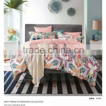 Pretty brief flower Printed 100% Cotton comfortable Bedding set wholesales