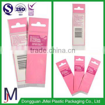 clippers packaging opp bag header packing self adhesive bag