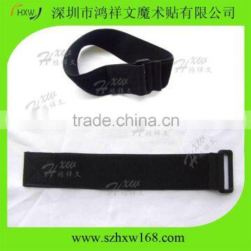 Black Elastic hook and loop tape