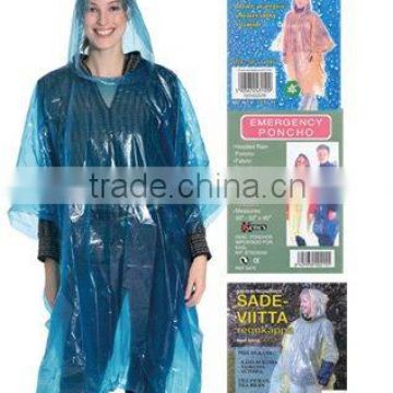 pe disposable raincoat/rainsuit/rainwear