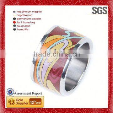 Bullet shape abstract male high quality wedding puzzle rings