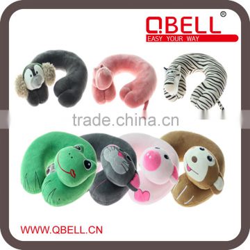 Soft microbeads animal U shaped travel neck pillow