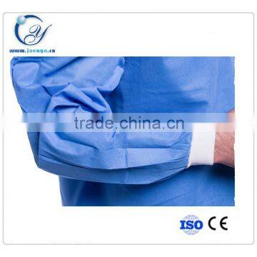 Hospital use disposable surgical gown with SMS material in high quality