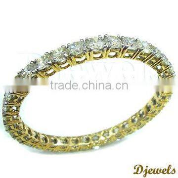 Diamond Gold Bangles, Gold Jewelry, 14K Gold Bangles