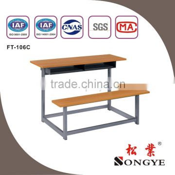 (Furniture)Double school desk and chair ,2 seater ,classroom student desk and chair for school furntiure