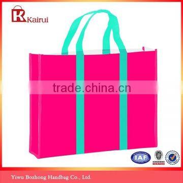 Machine made reusable and folding douable lamination pp non woven bag