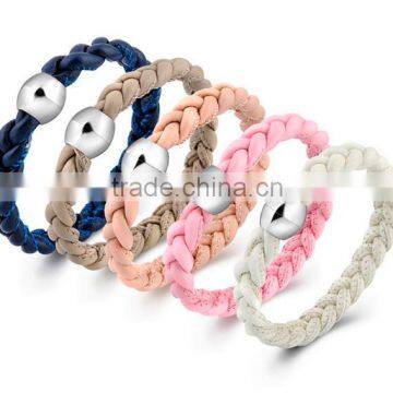 Trending Products Wholesale 2016 Pink Leather Bracelet Custom