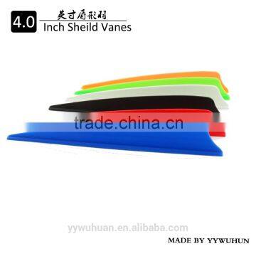 4.0inch shield arrow vane, fletching with different colors of arrow fletching