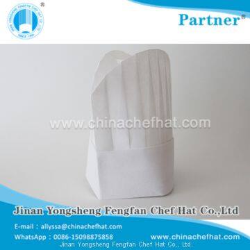 60g disposable non woven round top chef hat 28cm*23cm